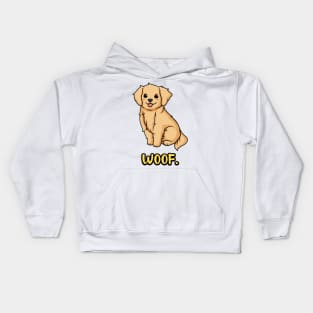 Chibi Kawaii Golden Retriever Dog Kids Hoodie